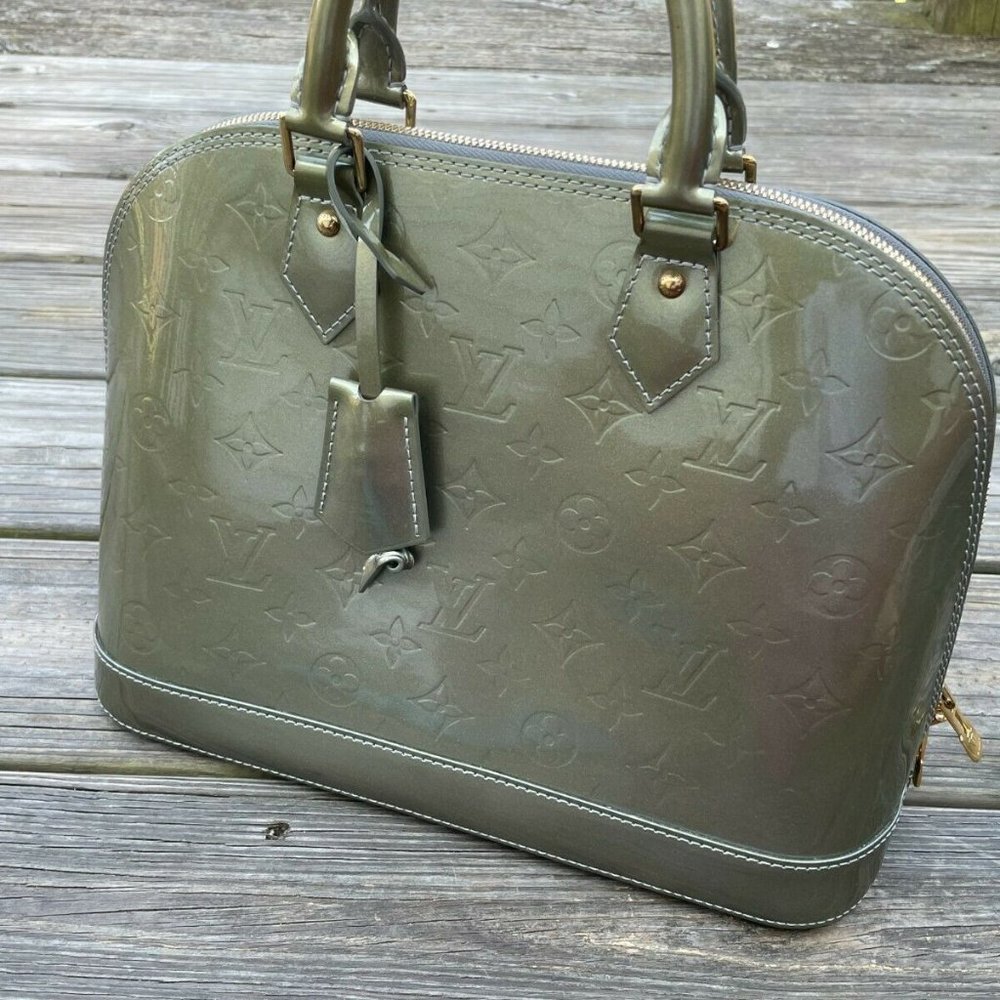 Authetic Louis Vuitton Bag VERNIS Alma PM Rose Florentin Monogram Handbag France - Picture 4 of 12